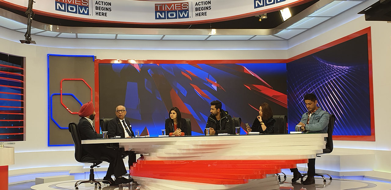 Major D P Singh at Times Now TV Debate for the Uri film release.